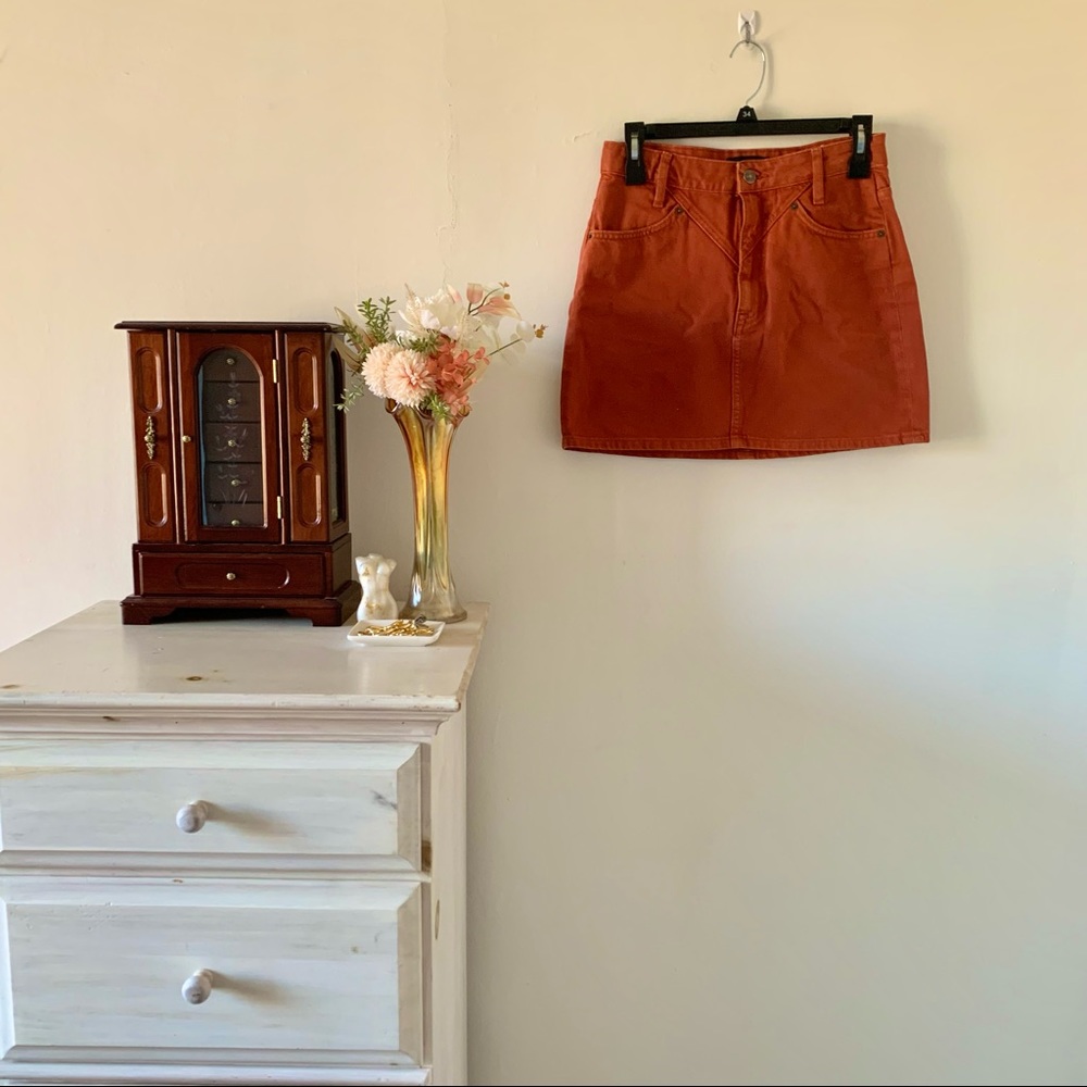 SOLD denim mini skirt